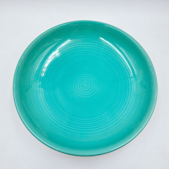 Fiesta Fiestaware Homer Laughlin Presentation Serving Bowl Turquoise 11 Inch - Picture 2 of 9